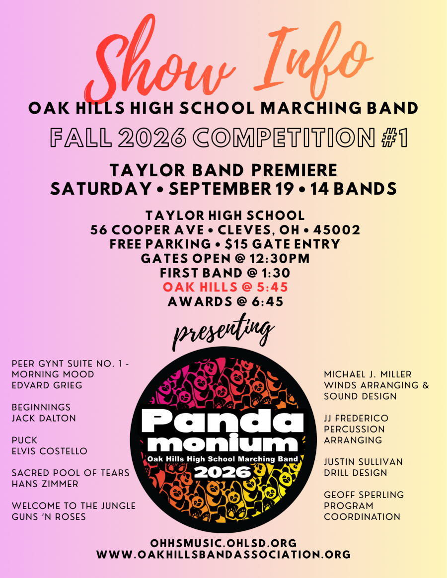 OHHS MB 1st Competition this Sat. 9/19!